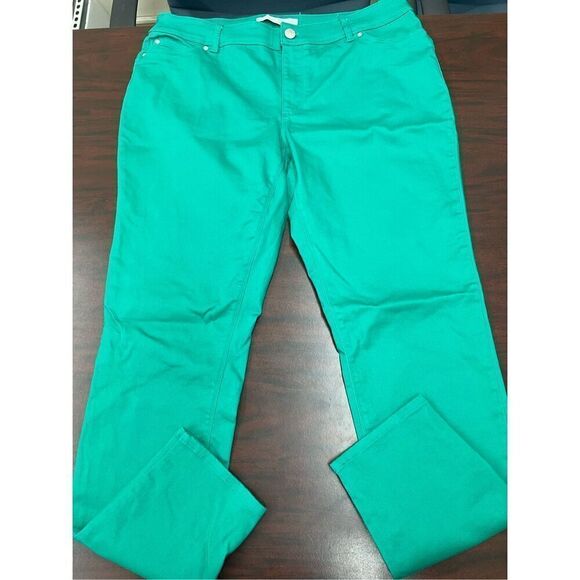 Cato Green Denim Contemporary Size 14 Jeans - Picture 1 of 9